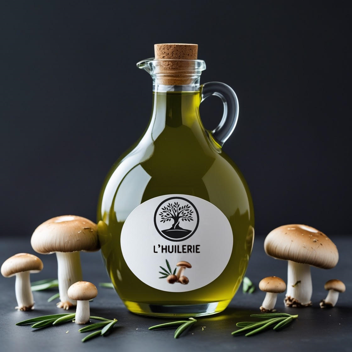 Huile aromatisée aux champignons
